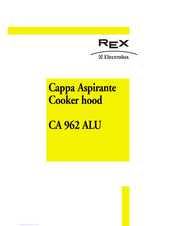 Electrolux REX CA 962 ALU Manual