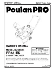 Jonsered PR521ES Owner's Manual