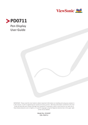 ViewSonic PD0711 User Manual