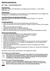 Techno Line WT 1585 Instruction Manual
