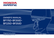 Honda Marine BF175D Owner's Manual