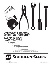 Southern States SO17542LT Operator's Manual