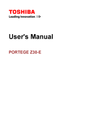 Toshiba PORTEGE Z30-E User Manual