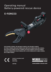 Weber Rescue Systems RSX 185 E-FORCE3 Operating Manual