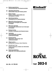 EINHELL ROYAL TMP 202-S Operating Instructions Manual