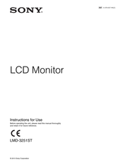 Sony LMD-3251ST Instructions For Use Manual