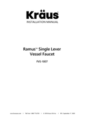 Kraus GVR-210-RE Installation Manual
