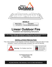 Skytech firegear Outdoors LOF-30-P-LF Installation And Operating Instructions Manual
