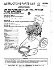 Graco EM 390 Instructions-Parts List Manual