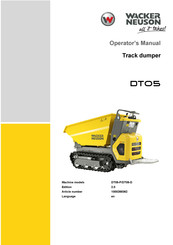 Wacker Neuson DT05 Operator's Manual