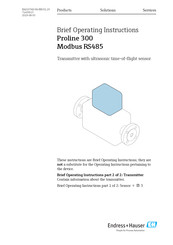 Endress+Hauser Proline 300 Modbus RS485 Brief Operating Instructions