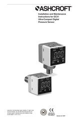 Ashcroft GC31 Installation And Maintenance Instructions Manual