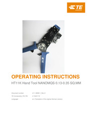 Te Connectivity HT11K Operating Instructions Manual