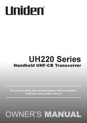 Uniden UH220-2 Owner's Manual