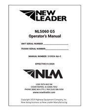 New Leader NL5060 G5 Operator's Manual