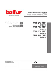 baltur TBML 450LX ME Instruction Manual For Installation, Use And Maintenance