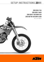 KTM 250 XCF-W SIX DAYS USA 2011 Setup Instructions