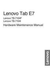 Lenovo TB-7104I Hardware Maintenance Manual