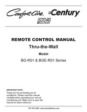 Mars Comfort-Aire Century BGE-103R01 Manual