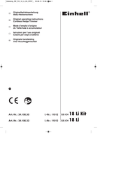 EINHELL GE-CH 18 Li Kit Original Operating Instructions