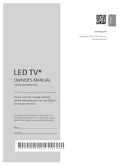 LG 75UR91006LA Owner's Manual