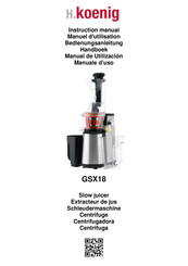 H.Koenig GSX18 Instruction Manual