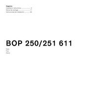 Gaggenau BOP 250/251 611 Installation Instructions Manual