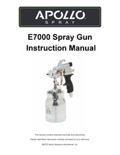 Apollo Sprayers E7000 Instruction Manual
