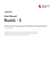 Enlighten Sauna Rustic-5 User Manual