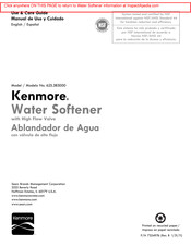 Sears Kenmore 625.383000 Use & Care Manual