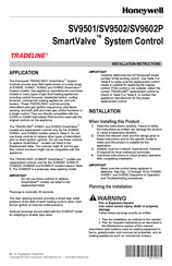 Honeywell TRADELINE SV9502 Installation Instructions Manual