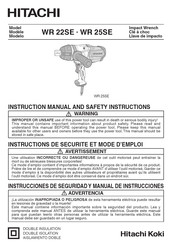 Hitachi WR 22SE Instruction Manual And Safety Instructions