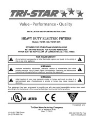 Tri-Star TSHEF-15Si Installation And Operating Instructions Manual
