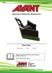 AVANT V1600 Operator's Manual