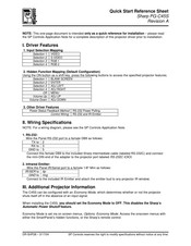 Sharp Notevision PG-C45S Quick Start Reference Sheet