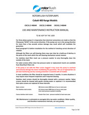 ROTORFLUSH Cobalt 400 Use And Maintenance Instruction Manual
