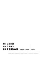 Husqvarna CS 2253 Operator's Manual