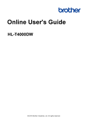 Brother HL-T4000DW Online User's Manual