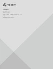 Vertiv Liebert GXT5-1000LVRT2UXL Installer/User Manual