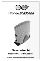 Phonex Broadband NeverWire 14 Quick Start Manual