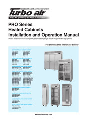 Turbo Air PRO-50H-SG-PT PRO-77H-GS-PT Installation And Operation Manual