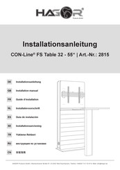 HAGOR CON-Line FS Table 32 Installation Manual