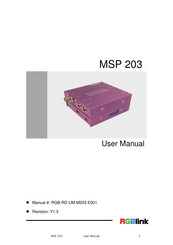 RGBlink 600-0203-01-0 User Manual