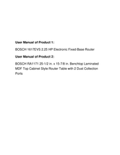 Bosch 1617EVSPK Operating/Safety Instructions Manual