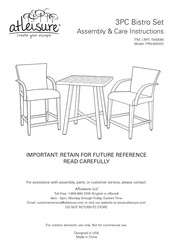 Atleisure RN-600252 Assembly & Care Instructions
