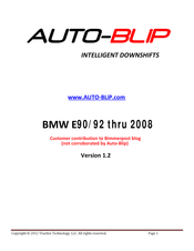 AUTO-BLiP BMW E90/92 thru 2008 Manual