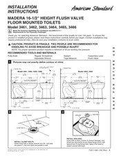 American Standard Madera 3464 Installation Instructions Manual