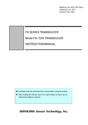 Shinkawa FK-152R Operating Instructions Manual