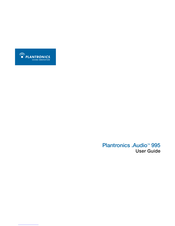 Plantronics Audio 995 User Manual