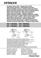 Hitachi DV 18DSDL Handling Instructions Manual
